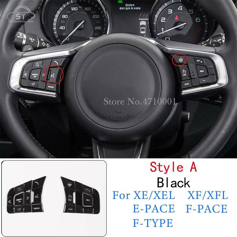 For Jaguar XE XF F-PACE E-PACE F-TYPE Aluminum Alloy Silver Car Steering Wheel Button Sequin Decorative Sticker Car Accessories