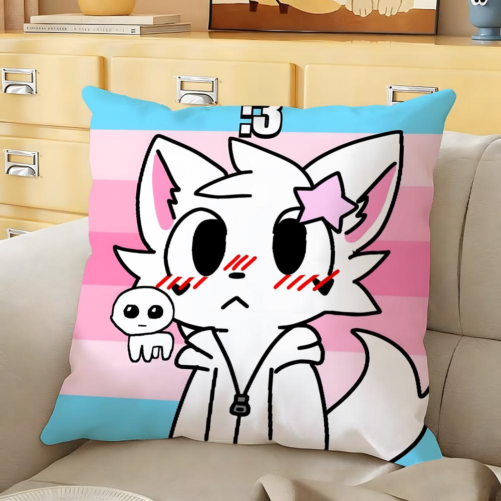 Boykisser Cushion Cover Soft Durable Reversible Pillow Cover Home Car MultiScene Daily Comfort Pillowcase