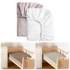 2 stk/3 stk Bomull Muslin Krybbelaken for Baby Nyfødte Seng Formsydd Laken Mykt og Pustende Stoff Sengedekke Lettstelt