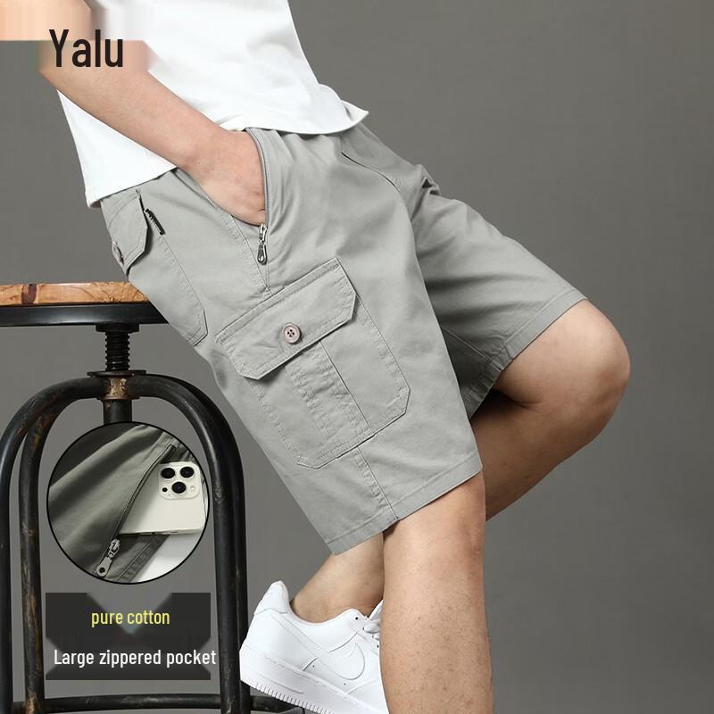 Yalu Men s Summer Casual Cotton Workwear Shorts XL