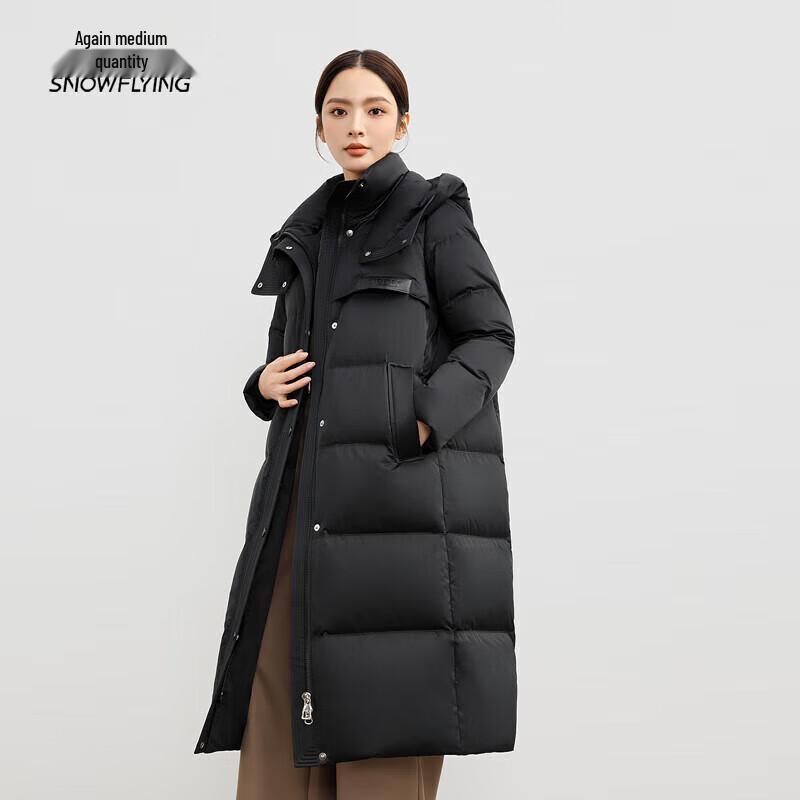 

XueZhongFei Women s Mid-Length Hooded Goose Down Jacket M