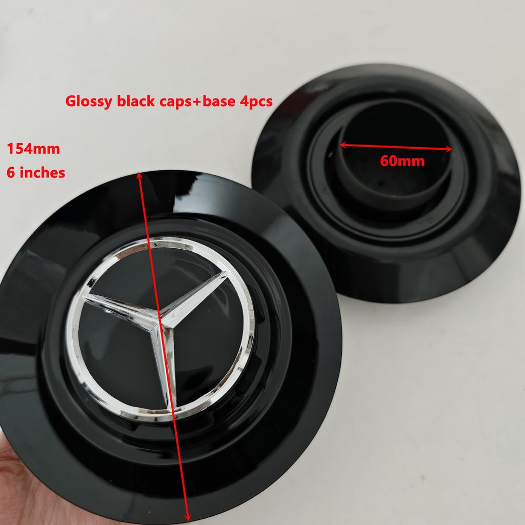 4PCS Aluminum Car Wheel Center Hub Caps for Mercedes-Benz A45S C63S E63S AMG GT GTS C190 Auto Styling Accessories