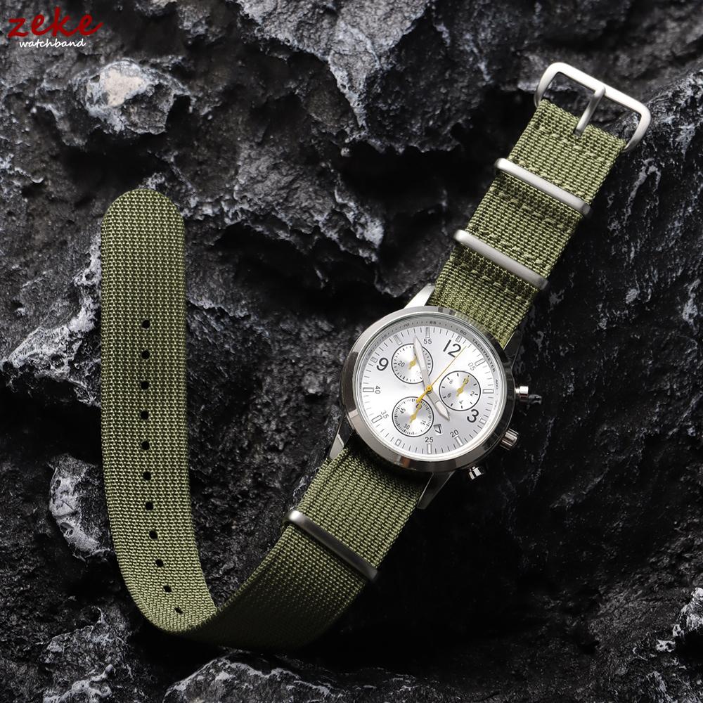 Ribbed Nylon Watch Strap 18mm 19mm 20mm 22mm for Omega Military Sports Wristband Men Women Braid Fabric Watch Bands Accessories