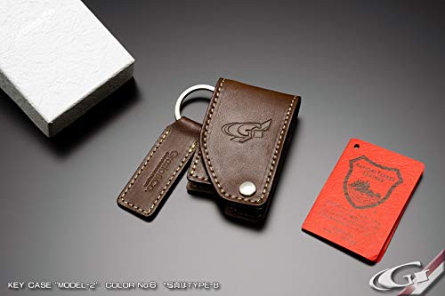 Grazio&Co.Tochigi Leather Key Case MODEL-II TYPE-B BR*CPG Brown + Champagne