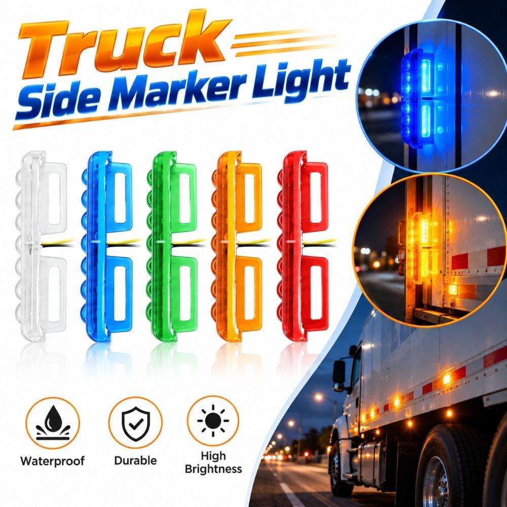 7 LED Truck Side Marker Light Truck Strobe Light  for Motorcycles Trucks and Pickup Trucks