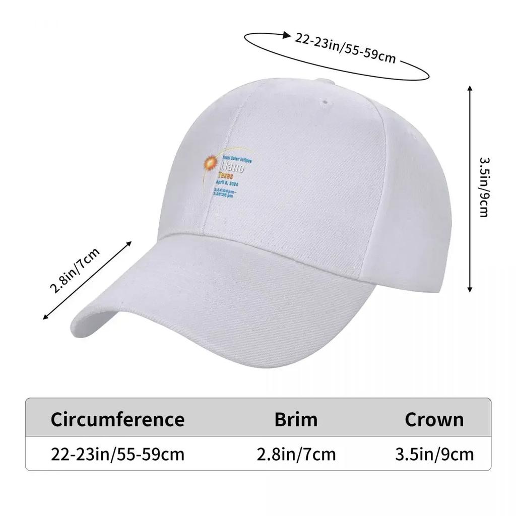 LLANO TEXAS TX TOTAL SOLAR ECLIPSE 2024 1 Baseball Cap Ball Cap Hat Luxury Brand Golf Men Women's