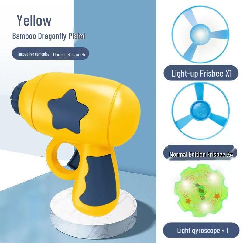 Cross-Border Luminous Octopus Spinning Top Bamboo Dragonfly Flying Saucer Interactive Battle Educational Toy