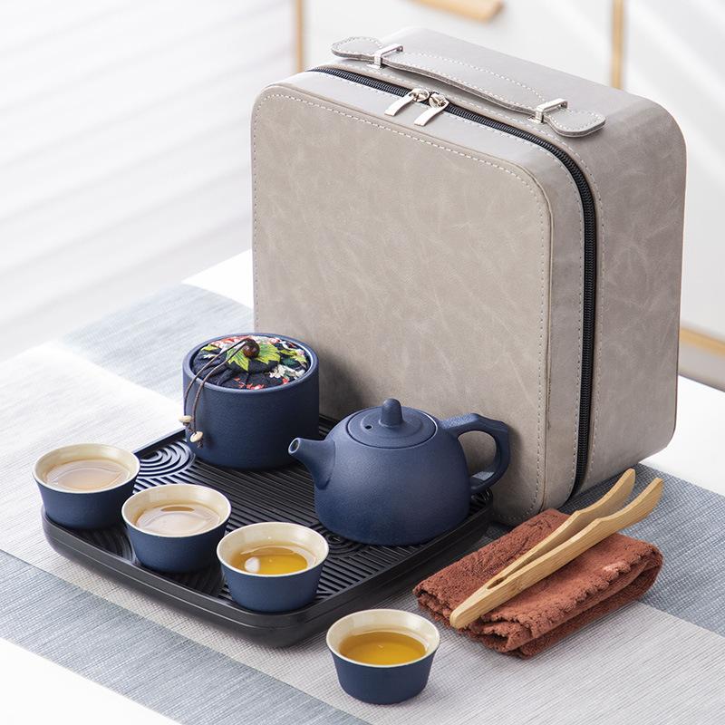 Portable outdoor travel tea set with gifts Business company high-end gifts