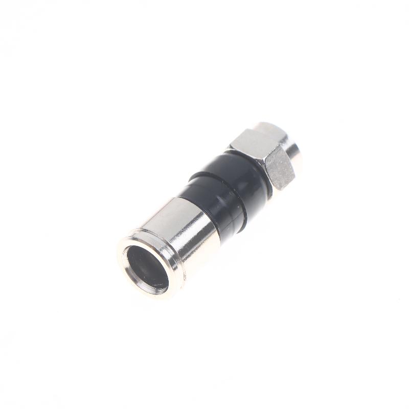 5/10/20Pcs Waterproof Straight Antenna Cable Adapters Rg6 F-Type Coaxial Compression Connectors For Satellite & Cable Tv
