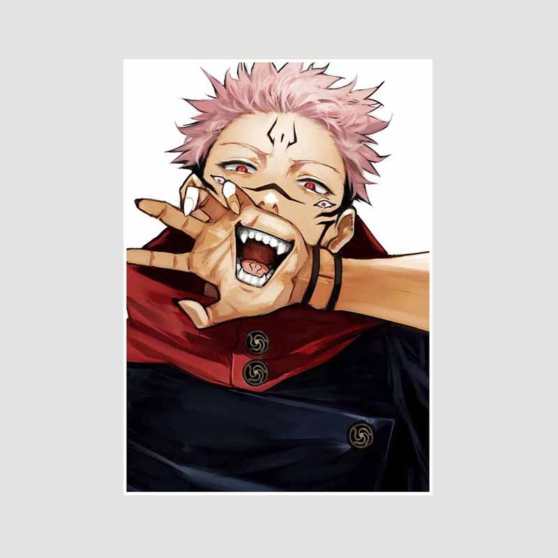Anime Jujutsu Kaisen Posters Aesthetic White Paper Satoru Gojo Nobara Kugisaki Poster Wall Art Painting Study Home Decor Room Bar Decoration Pictures
