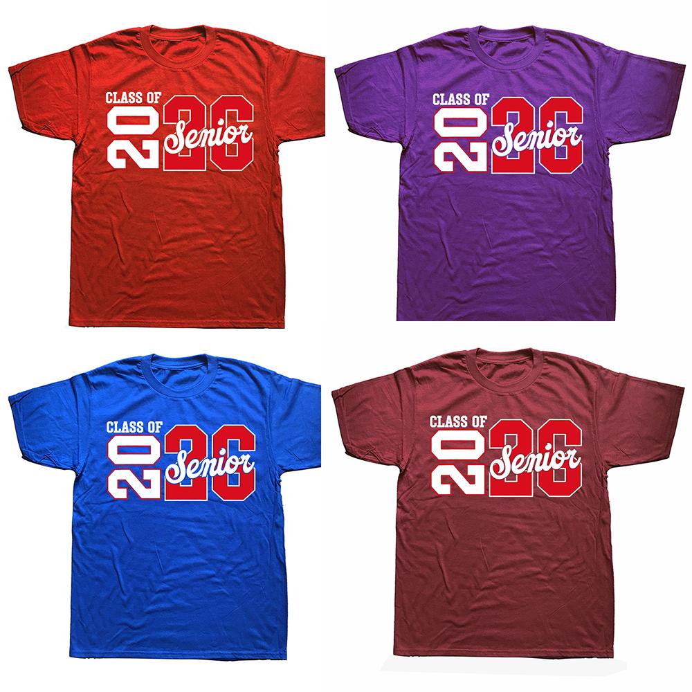 Funny Vintage Class of 2026 Senior 2026 Graduation Graphic Tshirt Men Hip Hop Oversized T Shirt 100 Cotton Comfort Tshirts