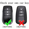 Pouzdro na klíče od auta TPU Full Cover 3 Button Remote Shell pro Toyota Corolla Prado Camry 55 50 Land Cruiser 200 TLK 200 Auto příslušenství