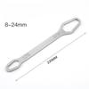 5mm Thick Adjustable Torx Wrench - Self-Tightening Dual-Head Spanner, Fits 3-17mm, Portable for Home & Auto Repairs, Versatile Black