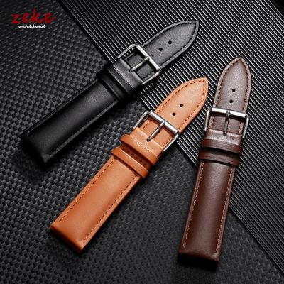 Echtes Leder Uhrenarmband 12/14/16/18/20/22/24mm Weiches Kalbsleder Ersatz-Armbänder für Armbanduhren Herren Damen Schwarz Blau Braun Uhrenband