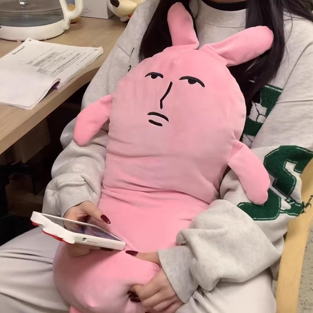 Popular Pink Rabbit Long Throw Pillow Bed Pinch Plush Toy Girls Gift Children Doll Gift