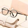 Small round frame fashion flat mirror versatile plain face white temperament trend new popular high-end frame glasses