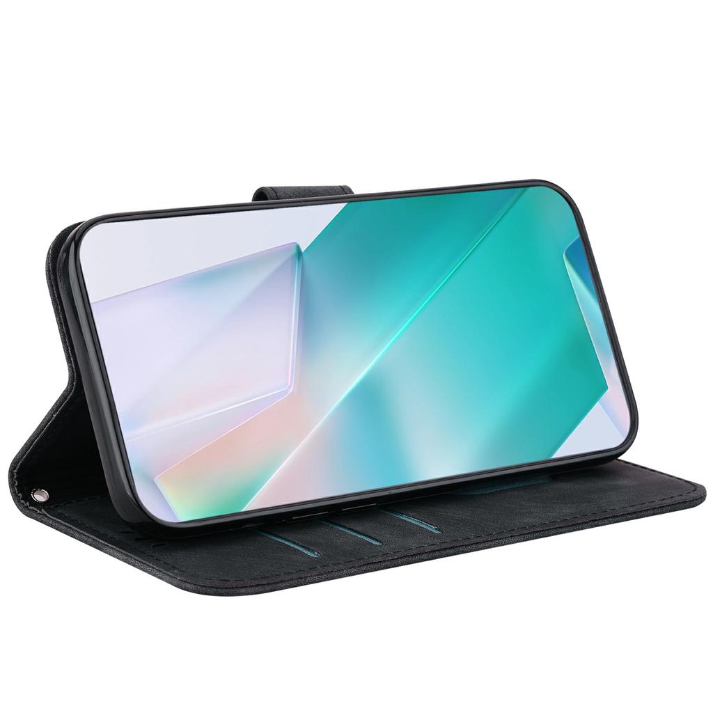 Dla Realme 14 5G Etui Portfelowe Skóra z Nadrukiem Tygrysa Wstrząsoodporne Etui na Telefon