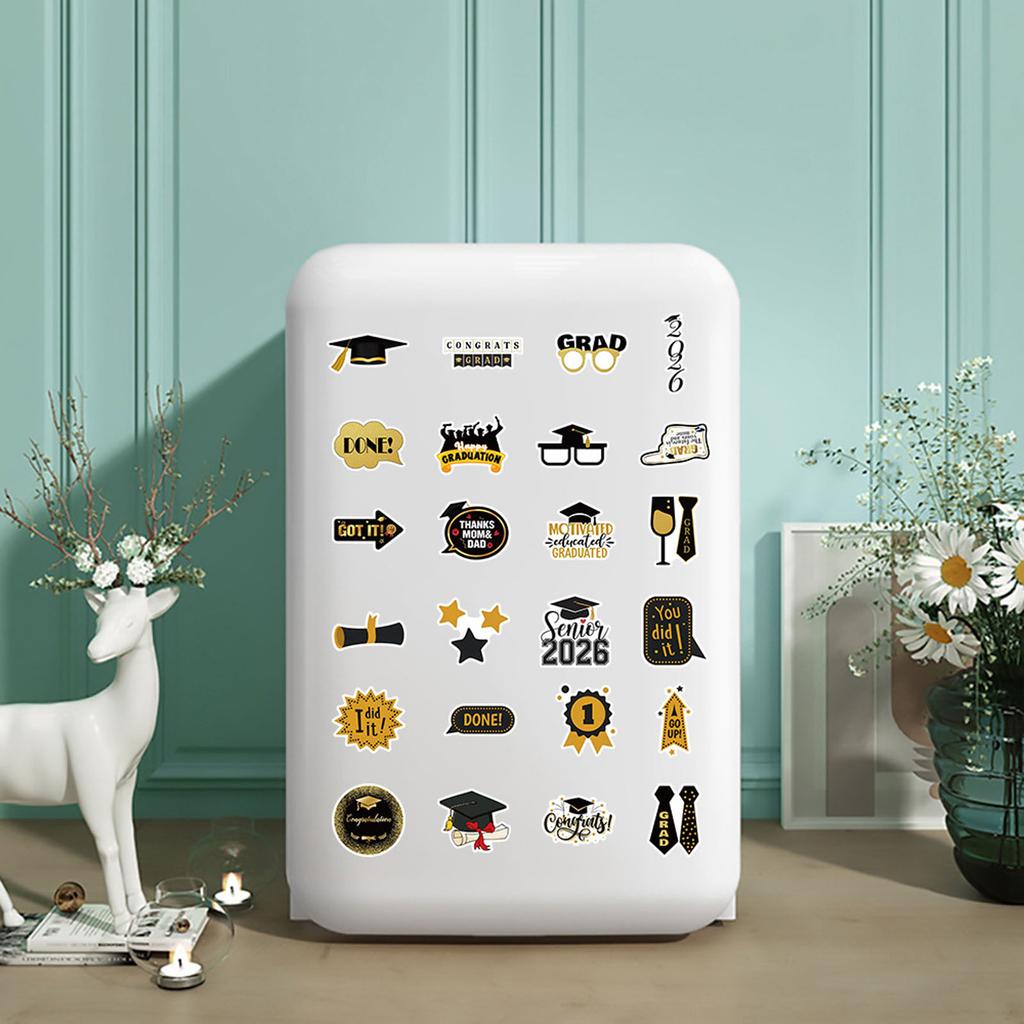 50-piece Graduation Stickers, Yearbook Wall, Luggage Decoration, Decals