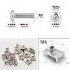 10 sets M6/M5/M4 Stainless Steel U Type Clips Thread 5mm 6mm 4mm Reed Nuts and Bolts Screws for Car Motorcycle Scooter ATV