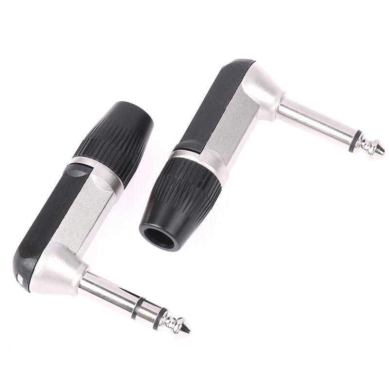 Rean Buchse 6,35 mm TS TRS 90° L-förmiger Winkelstecker Stereo / Mono 2 3-polig 6,5 1/4 Mikrofon Gitarre Audio Nys207 208