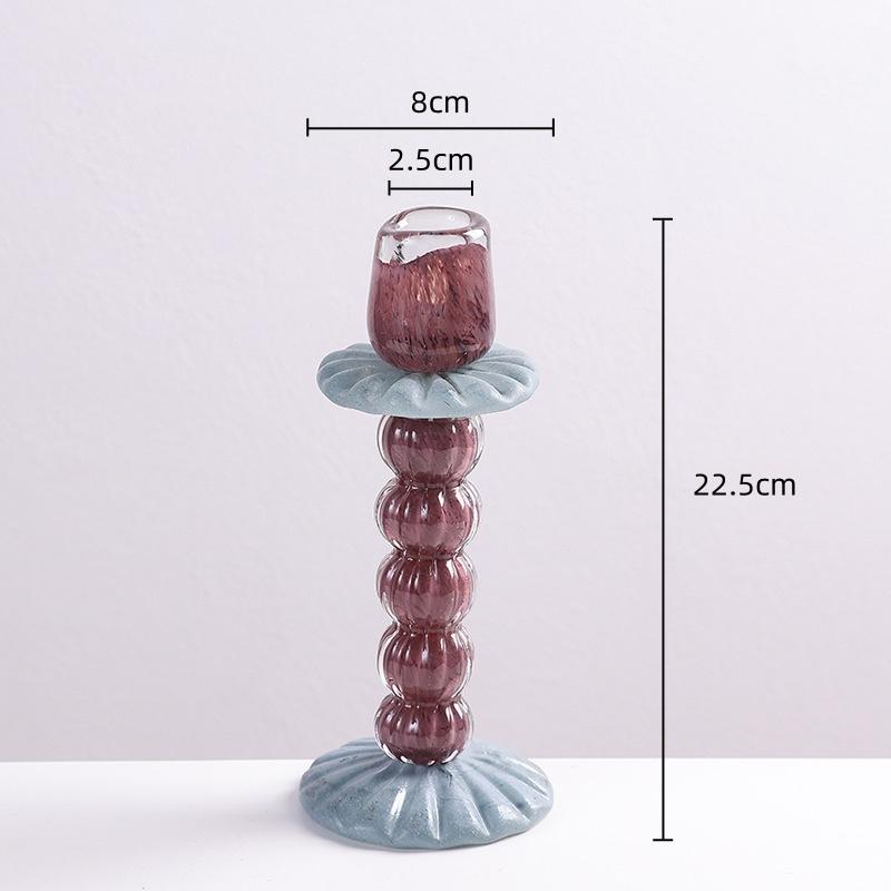Стеклянный Подсвечник Креативный Геометрический Цветной Подсвечник Держатель для Свечи Свадебные Домашние Декоративные Аксессуары