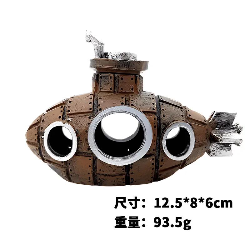 

Смоляні прикраси для підводних човнів, риби, креветки, притулок, печера, аксесуари для ландшафтного дизайну для акваріумних акваріумів, аксесуари, прикраси бронзовий