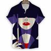 Modern Girls Pattern Print Men's Shirts Hawaii Short Sleeve Top Fashion Streetwear Casual Outdoor Men's and Women's Clothing Blouse
