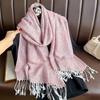 Winter Thick Warm Jacquard Scarf Outdoor Women Travel Retro Paisley Cashmere Tassel Shawl Neck Wrap Pashmina Muslim Hijab