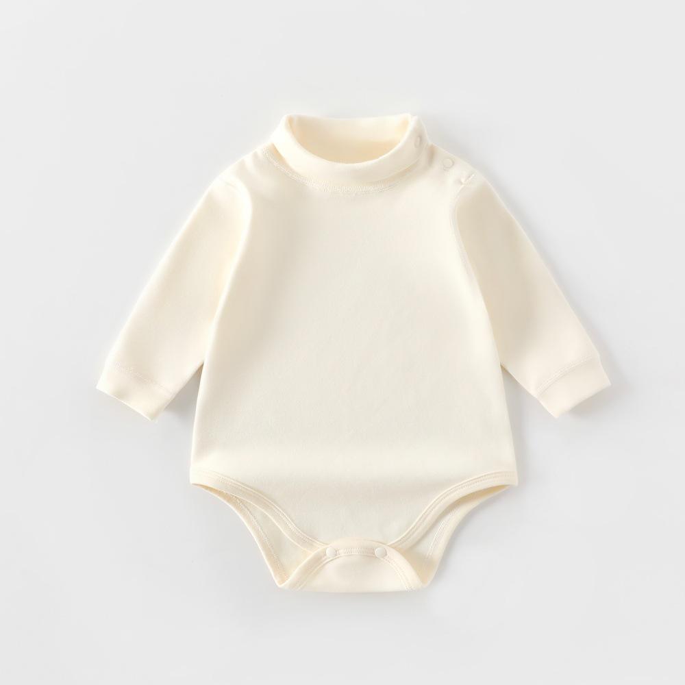 Miękki Welurowy Jednoczęściowy Kombinezon dla Niemowląt Unisex na Jesień/Zimę - 280g Trójkątny Body dla Noworodka Klasa A