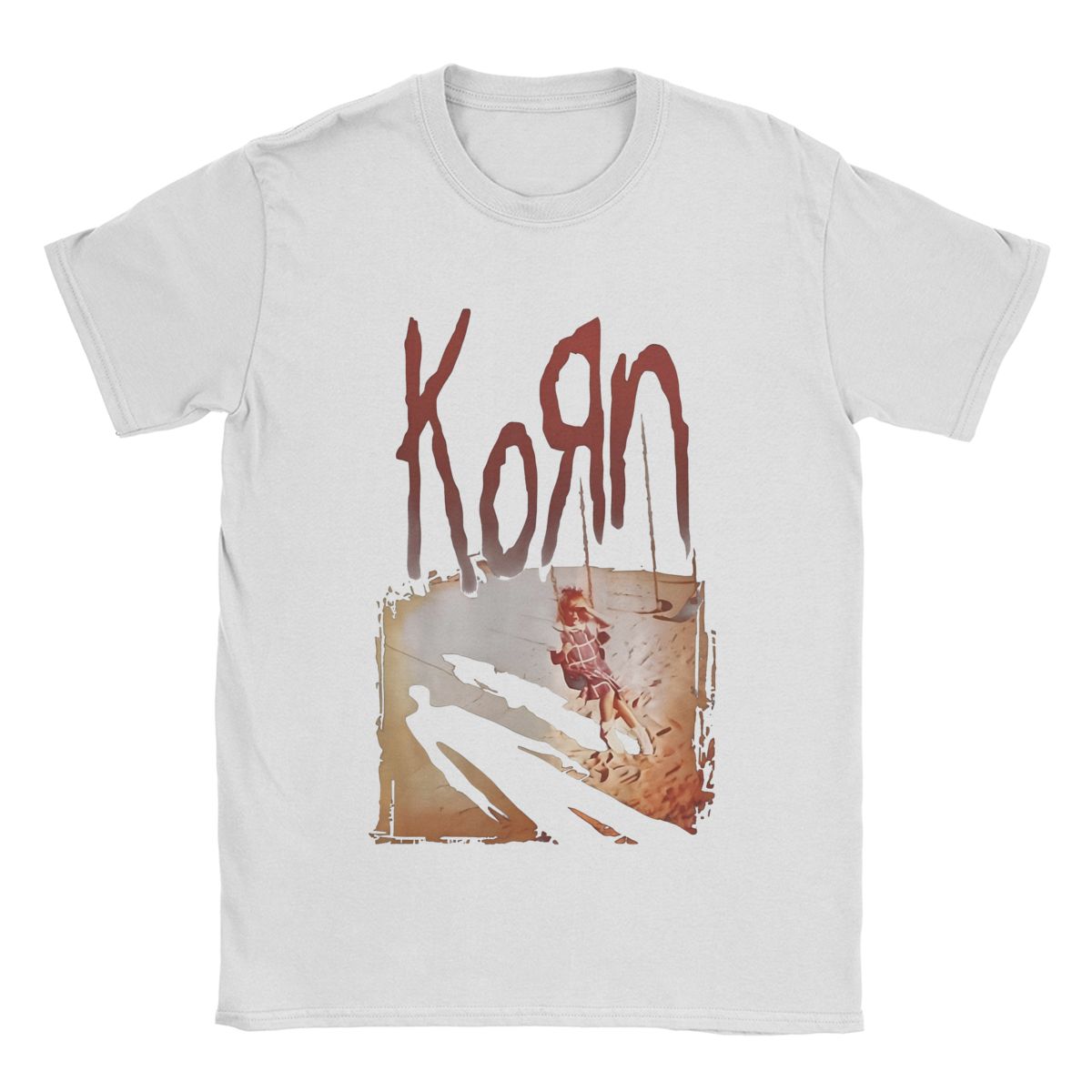

Чоловіча футболка Korn Vintage Tees з коротким рукавом O-подібним вирізом футболки з бавовняним одягом XXXL білий