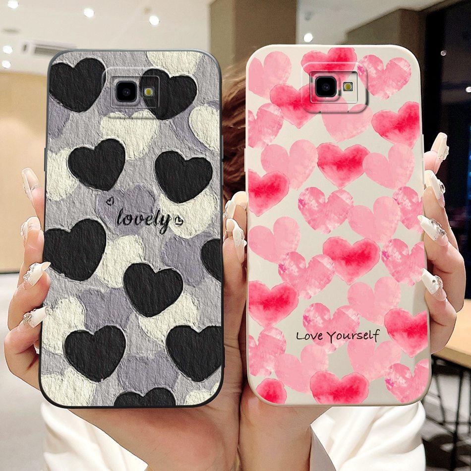 For Samsung Galaxy J4 Core J4+ Beautiful Bow Rose Painting Phone Case For Samsung J4 Plus J4Core Soft Silicone Cases