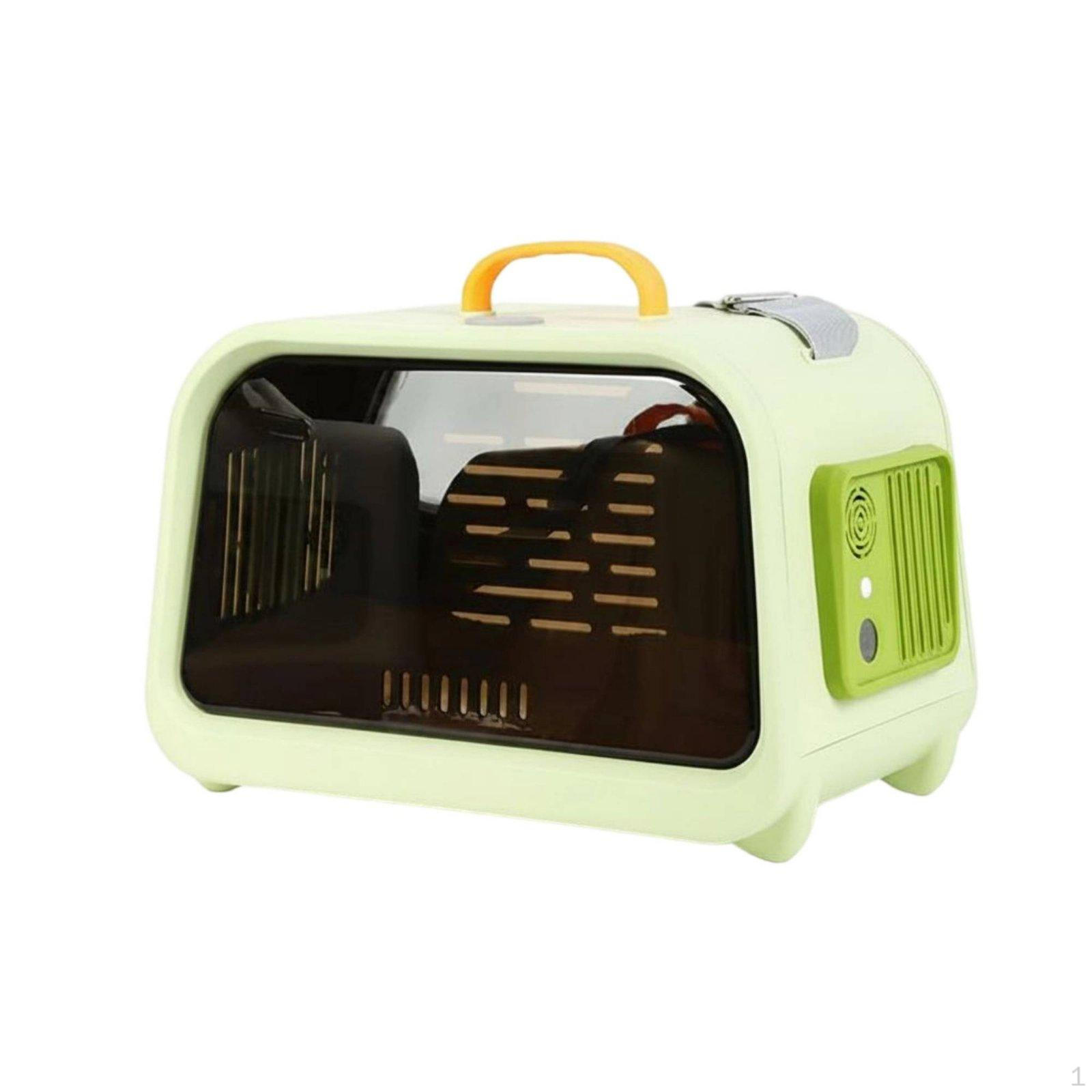 Space Capsule Pet Carrier Builtin Ventilation Fan Large Capacity Cat Backpack Green