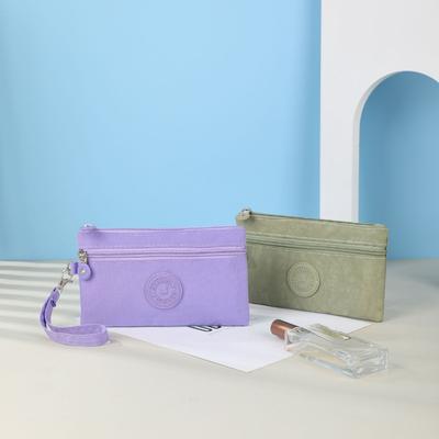 Unisex Solid Color Coin Money Pouches Wallet Handbags for Women Keys ID Cards Holder Phone Nylon Storage Bags with Hanging Rope