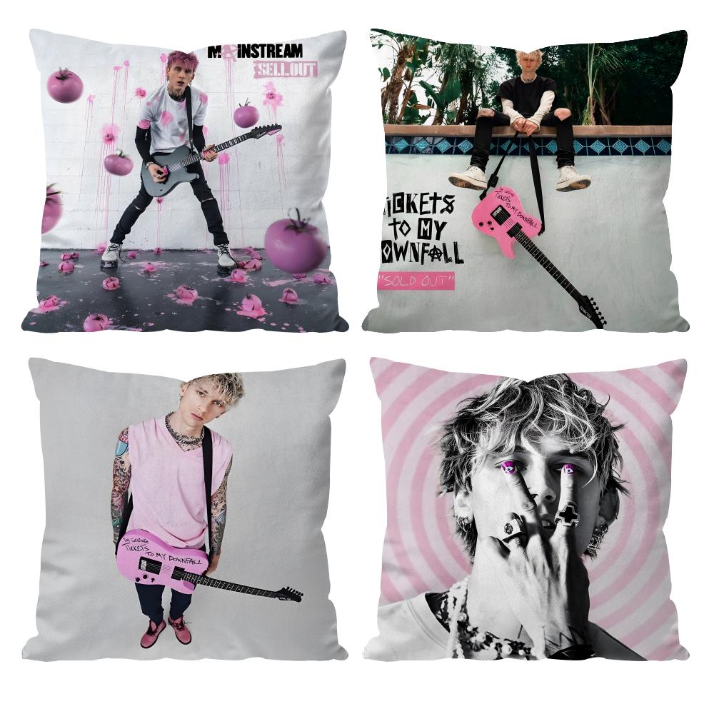 M-Machine Gun Kelly Singer Cushion Cover Pattern Printed Pillowcase for Living Room Sofa Cushion Cover & Bedroom Decor