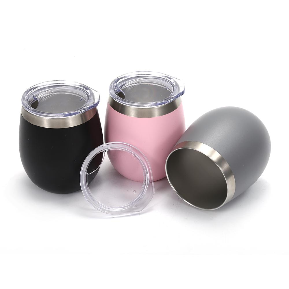 Hot-Selling 12oz Straight Cup Stainless Steel Double Wall Vacuum Insulated Wine Tumbler Straw Travel Office Use Modern