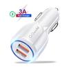 QGeeM Çift USB QC 3.0 Araç Şarj Cihazı Hızlı Şarj 3.0 Telefon Şarj Araba Hızlı Şarj Cihazı 2 Port USB Taşınabilir iPhone Şarj Cihazı Xiaomi