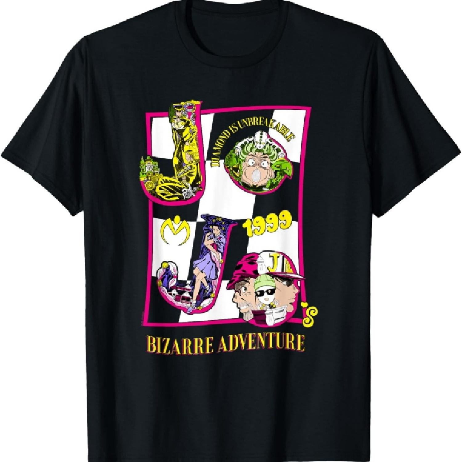 

JoJo s Bizarre Adventure Character Letters Anime T-Shirt XXXXXL чорний