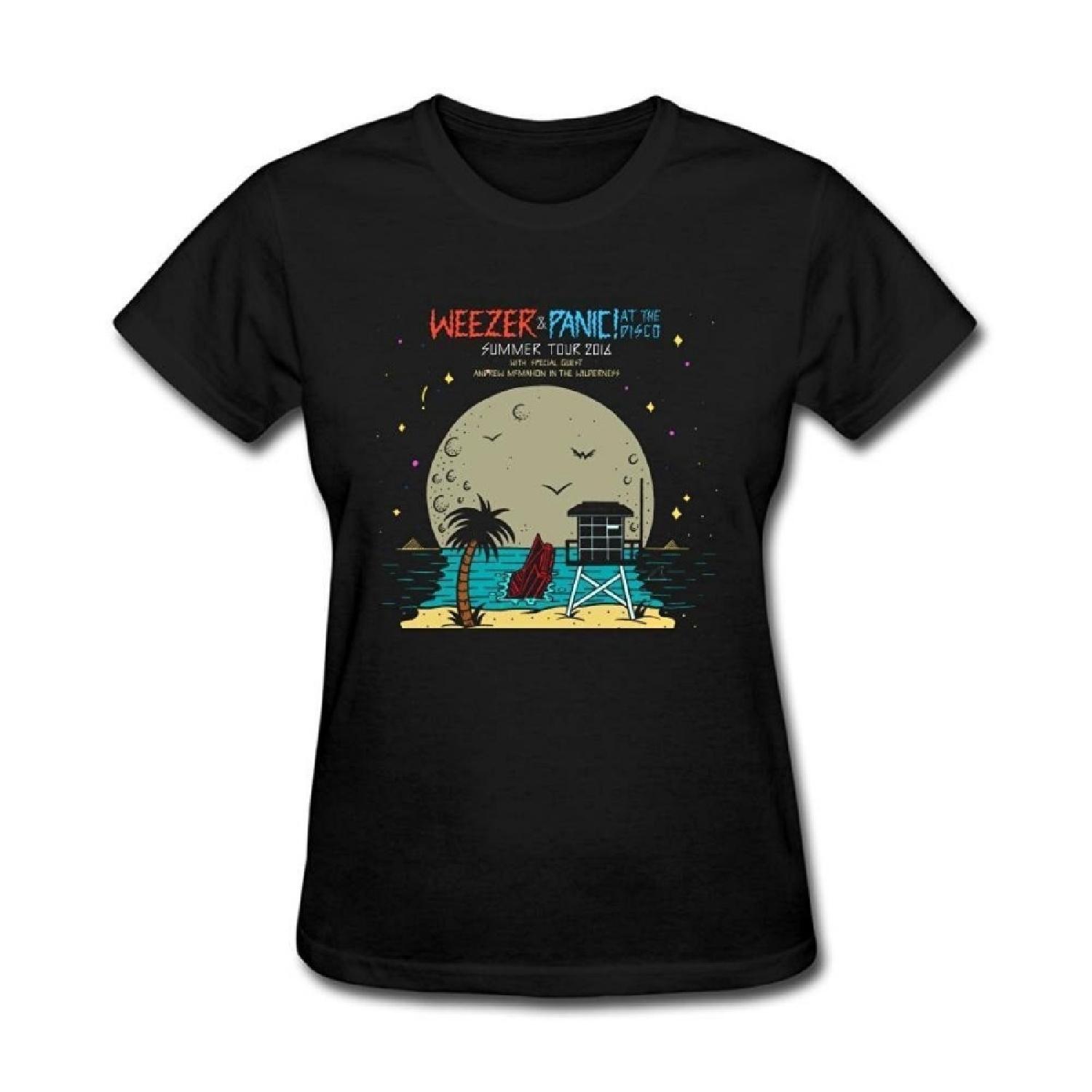 Женская футболка SUNRAIN с принтом Weezer и Panic at The Disco, Тур 2016 XXXXXL разноцветный