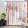 3D Embossed Flower Geometry Shower Curtain Vine Leaves Butterfly European Luxury Waterproof Bathroom Art Decor Hooks Curtains