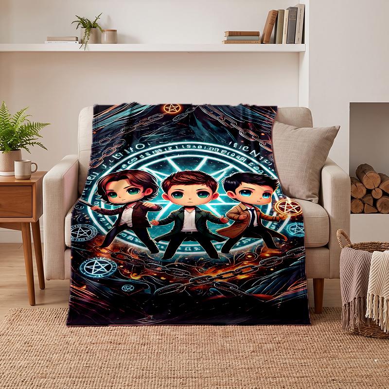 Supernatural Soft Warm Flannel Blankets Comfortable Blanket for Home Decoration Gifting