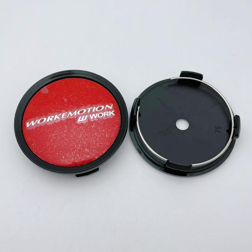 4pcs 75mm 70mm W Work Emotion Logo Emblem Car Wheel Center Caps Wheels Hub Centre Cover Rim Hubcaps Replace Car Accessories