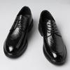 Fashion Classic Style Men's  Business Office Shoes  Genuine Leather Oxford Lace-Up Black Brown Dress Wedding Formal Shoe for Men New