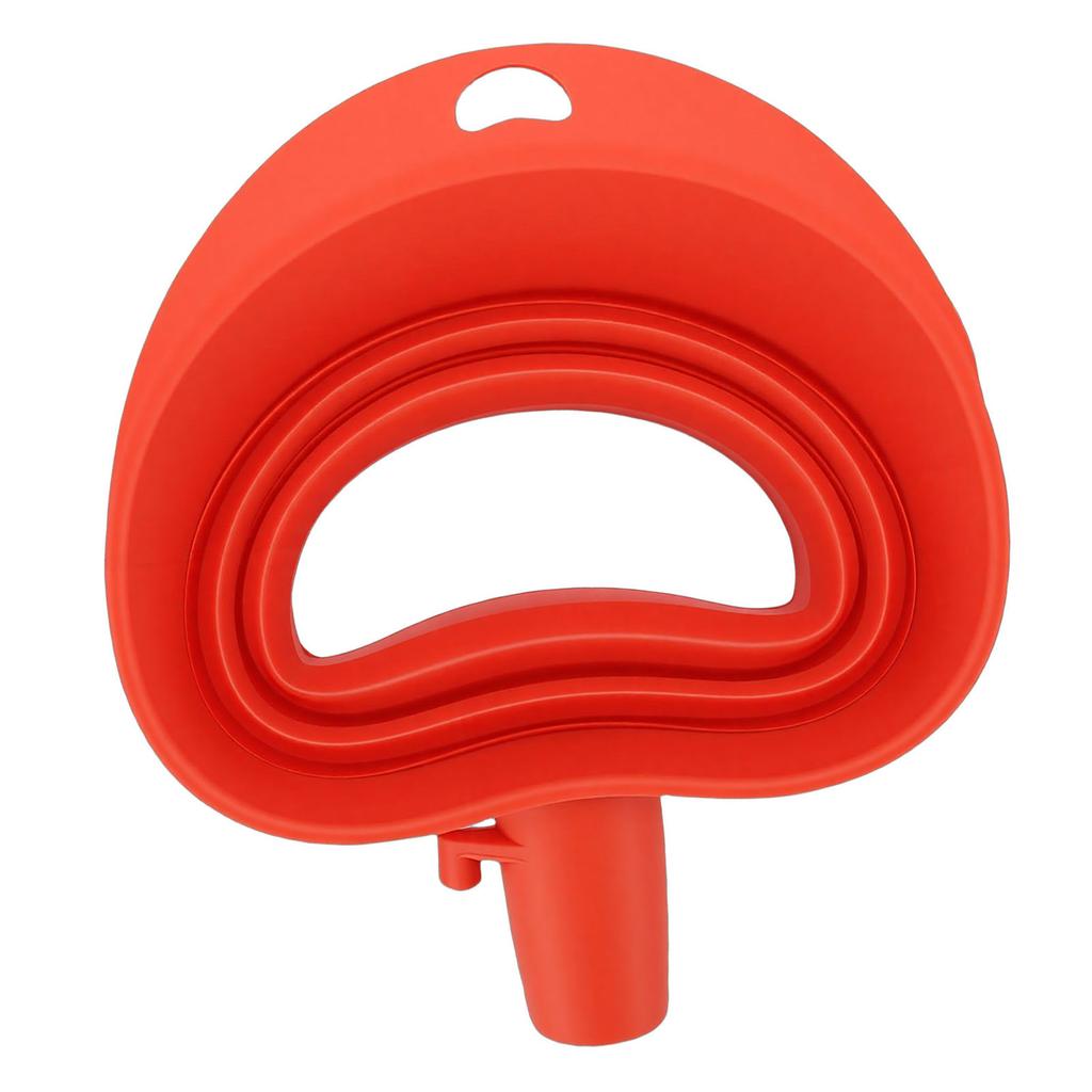 Flour Funnel for Stand Mixer Foldable Wide Opening Mixer Flour Funnel Attachment Silicone Red