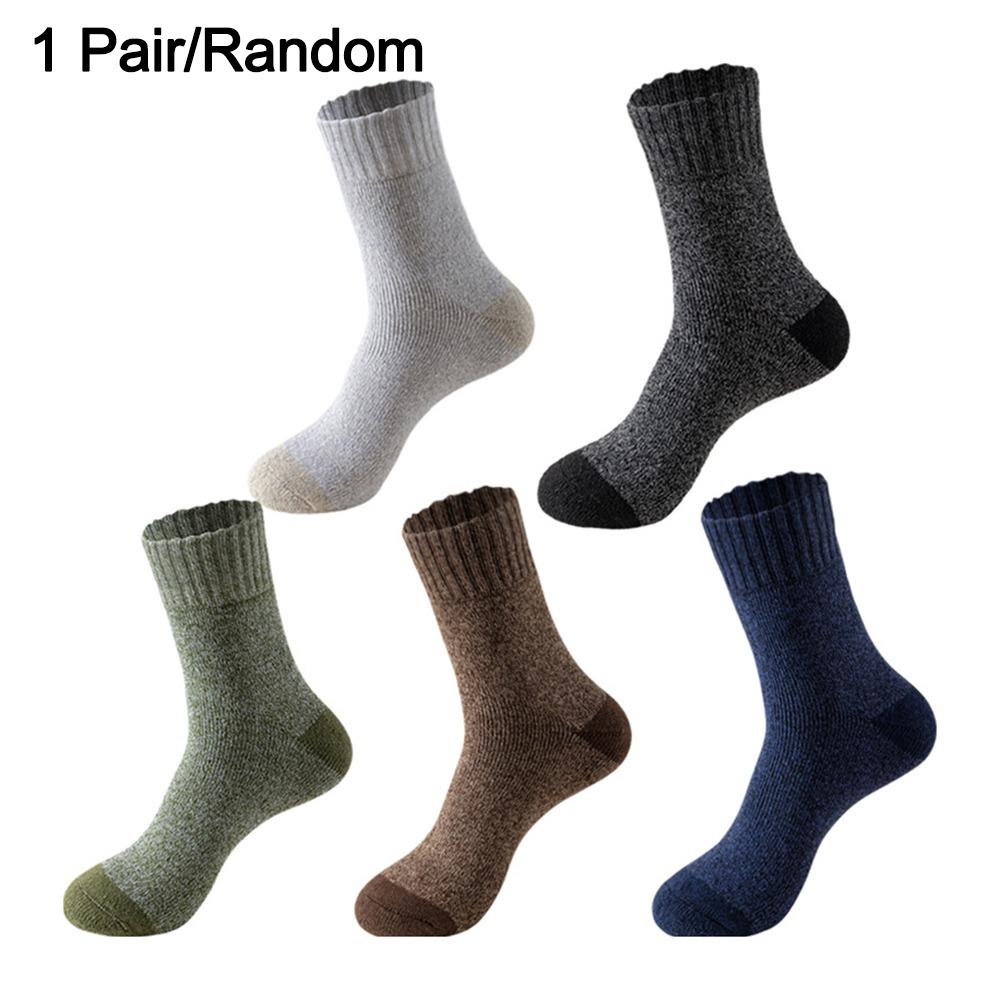 New Thick Looped Winter Socks Non-Slip Softness Warmth Socks Medium Tube Comfort Sports Socks Men Women