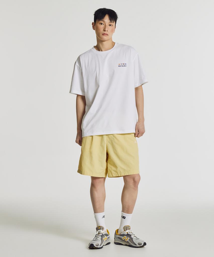 Nyuballanseu Nbneg31643 / Uni Sunny & Rainy Illustration Short Sleeve T-Shirt (White)