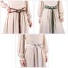 Bohemian Themed Medieval Moon Belt Braided Cotton Rope Adjustable Waist Strap for Historical Costume Wear