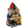 Couple Lovers Resin Cartoon Gnome Statues, Garden Decor Adorable Elderly Figure Ornaments, Perfect for Garden Lawn Decoration