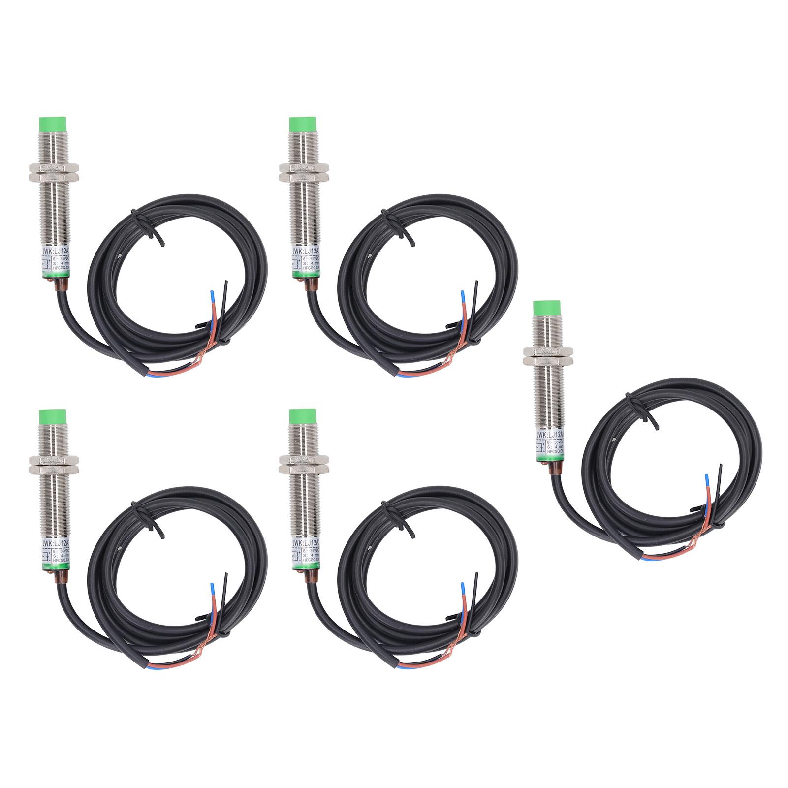 

5 шт. Индуктивный датчик приближения M12 Датчик приближения NPN NC IP65 Водонепроницаемый бесконтактный переключатель