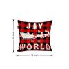 Set of 4 Merry Christmas Decorative Throw Pillow/Cushion Covers - CC219 - (18 X 18 INCH, Red & Off-White)