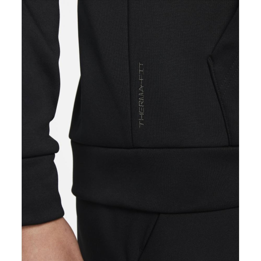 Nike TherMafit Pullover Fitness Hoodie M   Black White  Dq4835 010